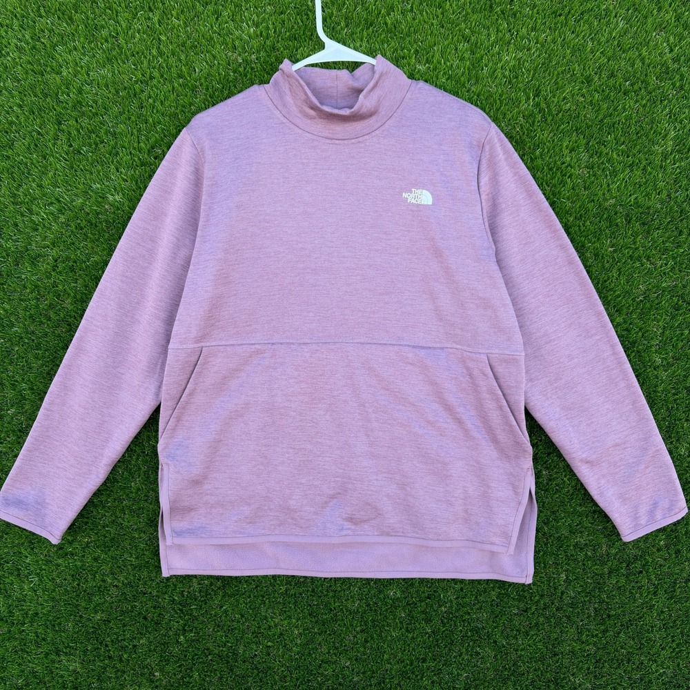 NEW The North Face Canyonlands Mock Neck Pullover Womens L Heather Purple NWOT
